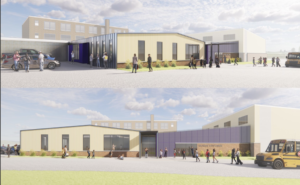 Groundview of new back entrance